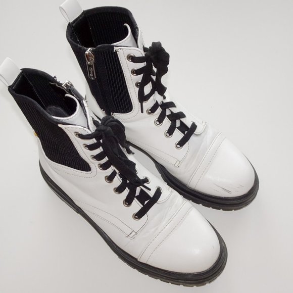 Circus by Sam Edelman White Giovanny Lug Sole Ankle Boots - Picture 1 of 7